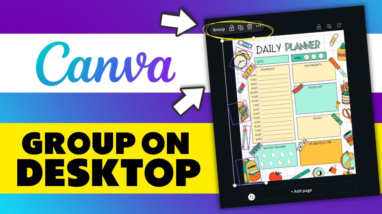 How to Group Elements in Canva Desktop - YouTube