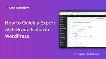 How to Quickly Export ACF Group Fields in WordPress