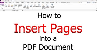 How to Insert Pages into a PDF File in Foxit PhantomPDF,