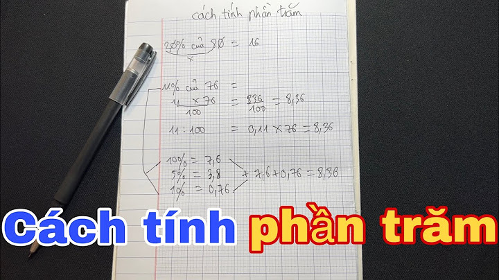 Các tính phần trăm các đợt thanh toán