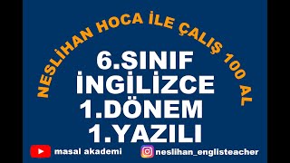 6.Sınıf İngilizce 1.Dönem 1.Yazılıya Hazırlık | 2023