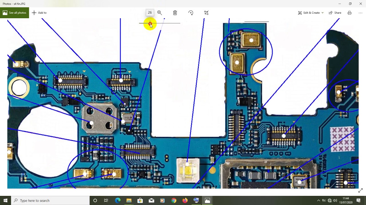 معرفة جميع مكونات لوحة الهواتف الذكية من  كورس مدينة الفقيه بن صالح  all componment motherboard