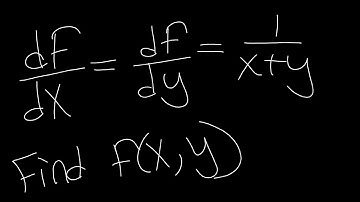 Find f(x,y) given df/dx = df/dy = 1/(x+y)
