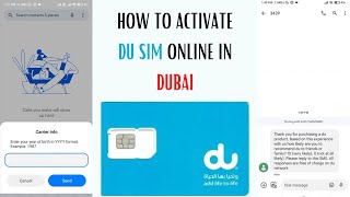 How to Activate DU SIM Card in Dubai | Du SIM Activate IN UAE For Free 1GB Internet Tourist | Hindi