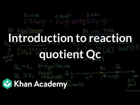 Introduction to reaction quotient Qc | Grade 11 | Chemistry | NCERT | Khan Academy (IN accent)