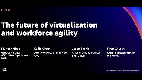 AWS re:Invent 2021 - The future of virtualization and workforce agility