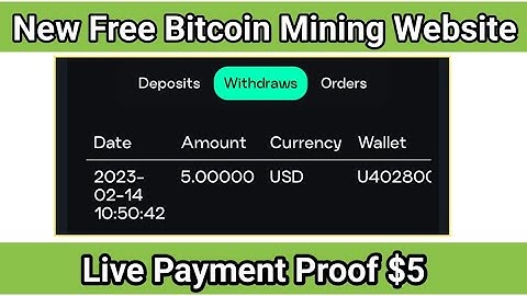 new free bitcoin mining website 2023 | live payment proof $5 | fazale rabbi