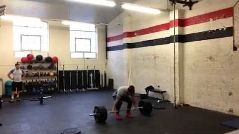 Alec Harwood hitting a 125kg Thruster