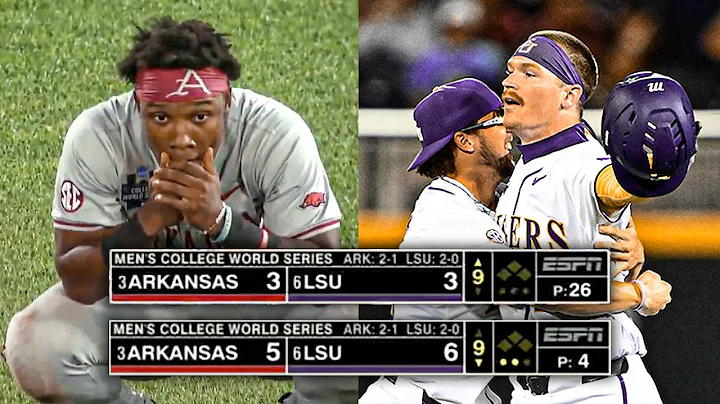 CHAOTIC 9TH INNING: Full finish between LSU-Arkansas in 2025 MCWS semifinals