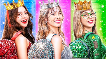 Cô Gái Ngọc Lục Bảo, Ruby Và Kim Cương Ở Trường! Học Sinh Nghèo vs Giàu vs Siêu Giàu