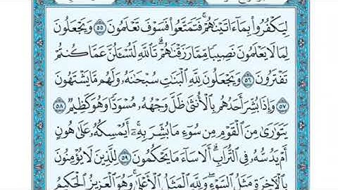 تلاوة سورة النحل من الآية 56  إلى الآية 60 )