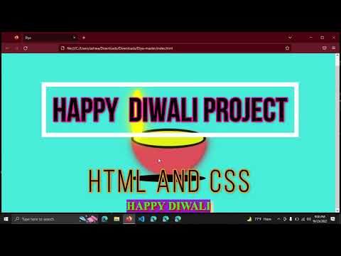 Happy diwali project || very easy html and css || #techisupport || try new style to wish diwali ..