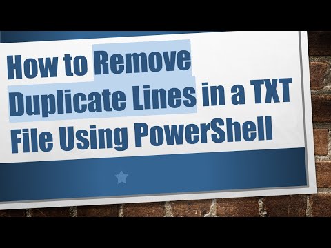 How to Remove Duplicate Lines in a TXT File Using PowerShell