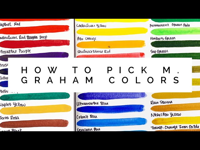 M Graham Watercolor Paint Review Color Chart Swatch Cards Lightfast Te