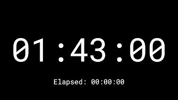 103 Minutes Countdown Timer Clock With Elapse Time and Loud Alarm In The End (HD - 1080p)