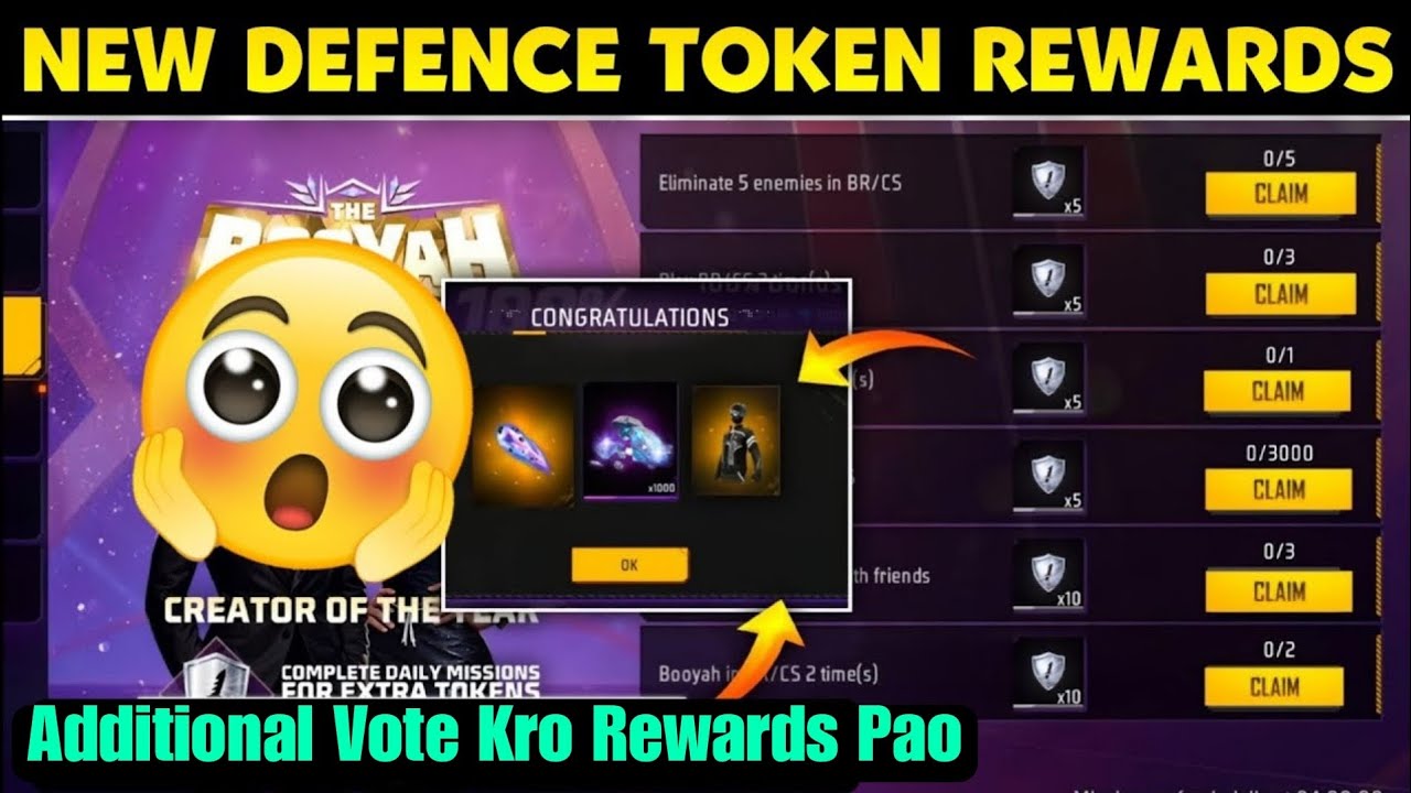 Defense Token Se Additional Vote Kaise Kare | Free Fire Defense Token Use | How to Use new Token FF