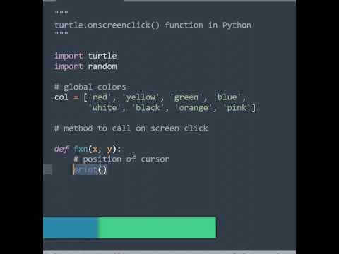 Python turtle onscreenclick function runs the defined action onclick of ...