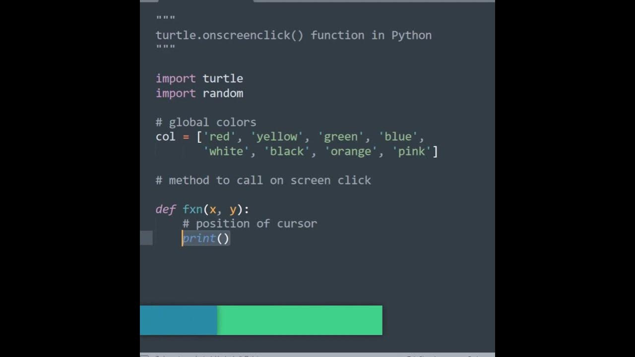 Python turtle onscreenclick function runs the defined action onclick of ...