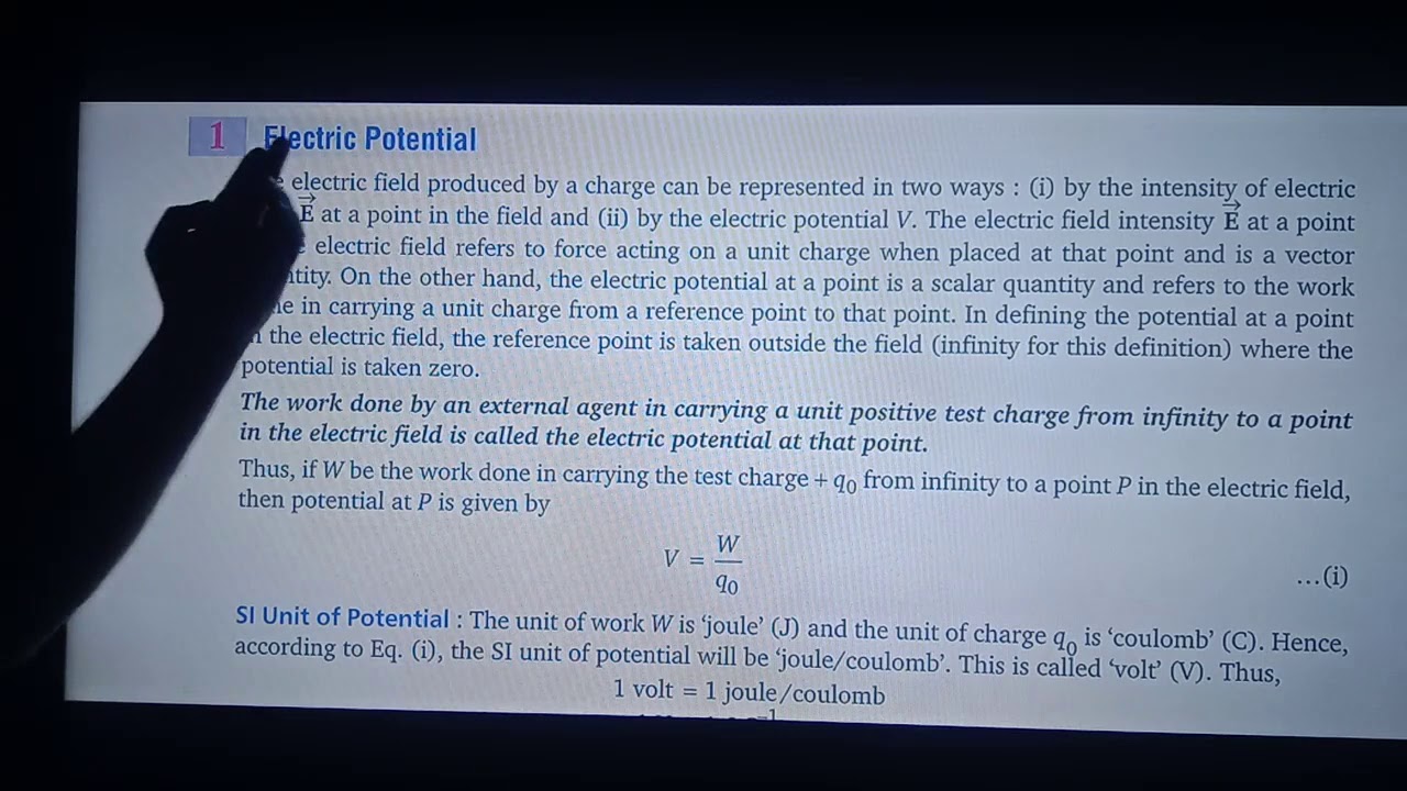 Electric potential class12