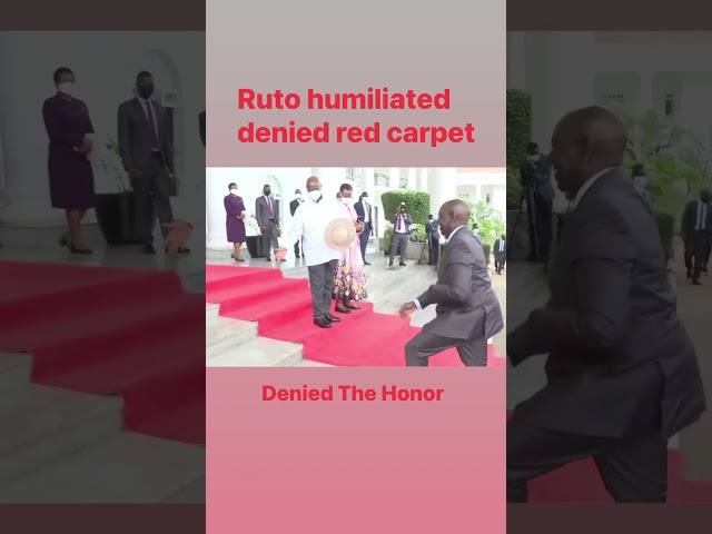 Ruto Showed Concrete not Red Carpet by Museveni #azimiolaumoja #KenyaKwanza #Ruto #Raila #muhoozi class=