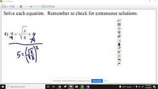 Radical Equations Part 2 Notes