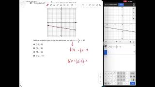 Algebra 1 EOC | Solution Set of a Linear Inequality | Desmos