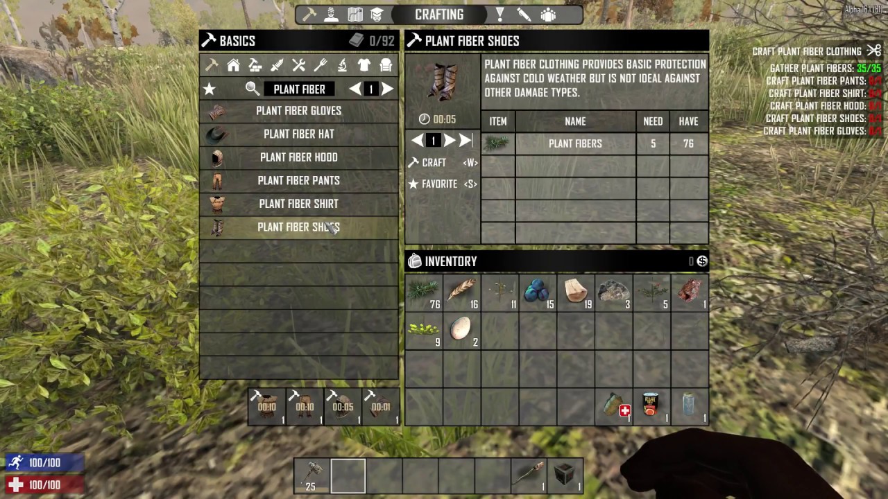 How to get Plant Fiber armor - 7 Days to Die - YouTube