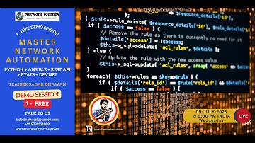 🔥Master Python Network Automation, Ansible, REST API & Cisco DevNet [Admission Started] 12-July-2025