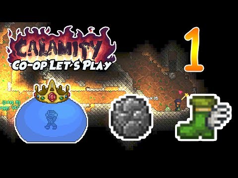 TROLLED BY ALL OF CALAMITY! - Terraria Calamity Mod Co-Op Playthrough - Terraria Episode 1