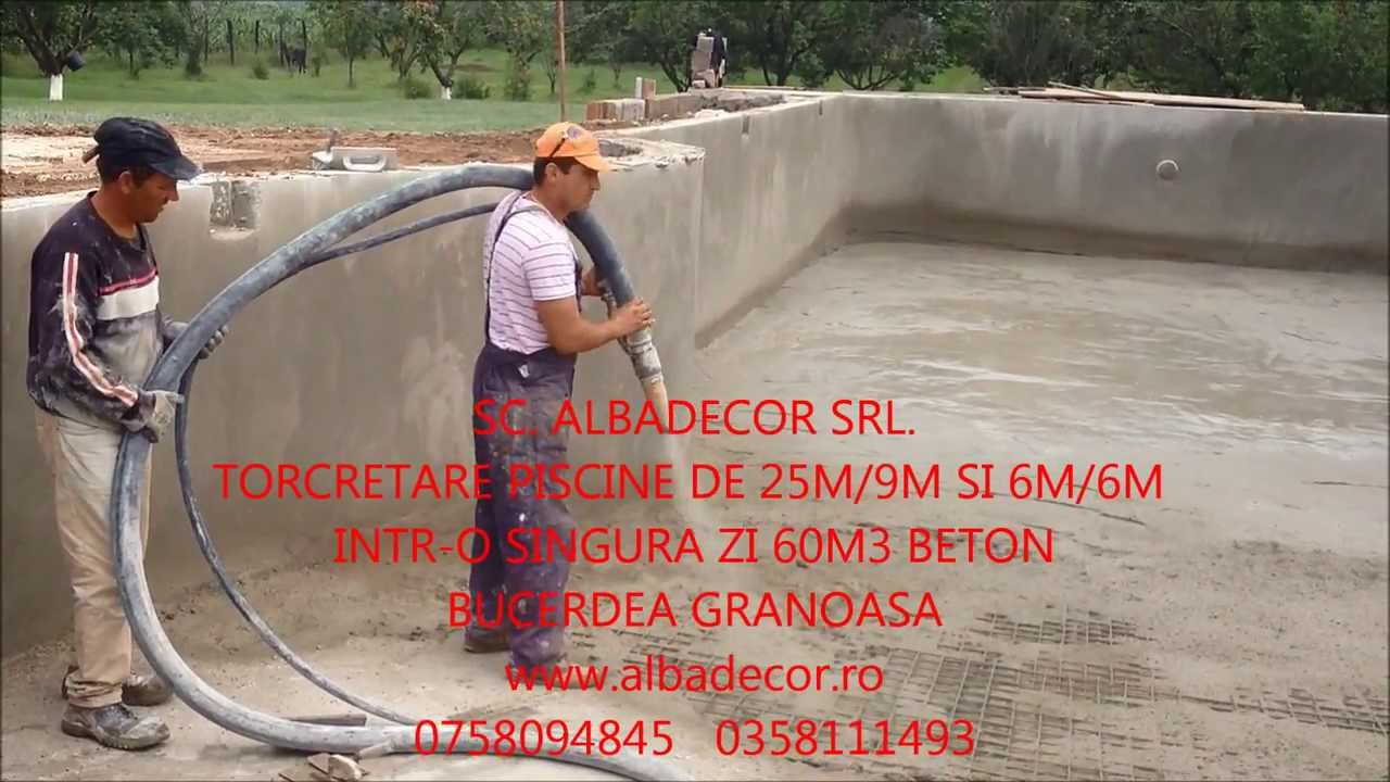 TORCRETARE PISCINA PUBLICA BUCERDEA GRANOASA www.albadecor.ro  INCHIRIERI MASINI DE TORCRETAT BETON