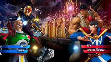 Nova & Sigma vs Ryu & Doctor Strange (Very Hard) - Marvel vs Capcom Infinite | 4K UHD Gameplay
