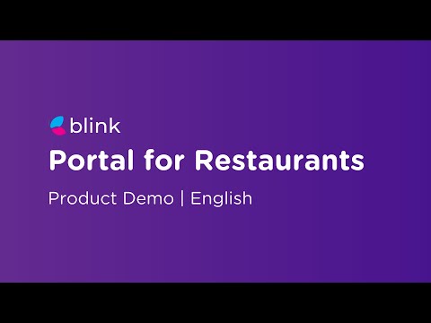 Blink Portal for Restaurants | Product Demo | English