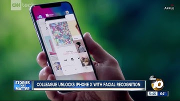 Colleague unlocks iPhone X with facial recognition