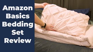 Amazon Basics Comforter Set, All-Season Down-Alternative Pinch Pleat Design | Hard to Beat The Price