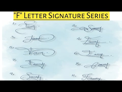 Example Signature For F F Letter Signature Design | 10 Stylish F Letter Signatures | Signature ...