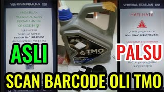 SCAN BARCODE OLI TMO PASTIKAN ASLI, CEGAH MOBIL TURUN MESIN AKIBAT OLI PALSU BIAYA SERVICE MELEDAK 💥