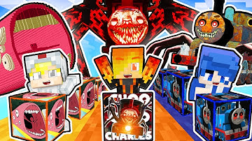 JACKVN THỬ THÁCH ĐƯỜNG ĐUA LUCKY BLOCK POKEMON QUÁI VẬT TÀU LỬA TRONG MINECRAFT*CHOO CHOO CHARLES