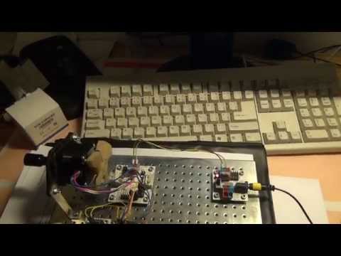 Stepper motor controlled directly from PC by MLAB system