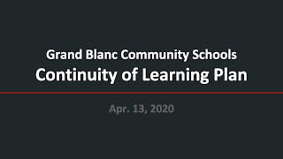 GBCS Continuity of Learning Plan