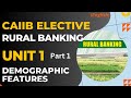 Rural Banking Unit 1 Demographic Features CAIIB Elective In english