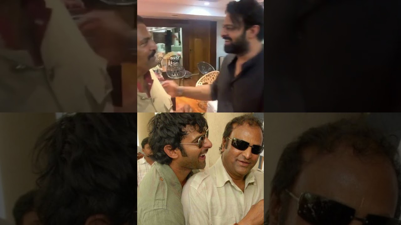 Prabhas making fun with Mohan Babu 