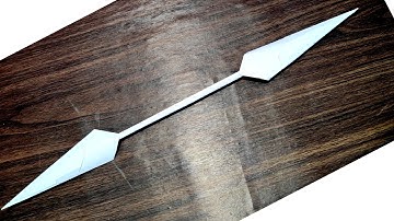 How to make a DOUBLE BLADED GLAIVE from a4 paper|| DIY Paper Weapon