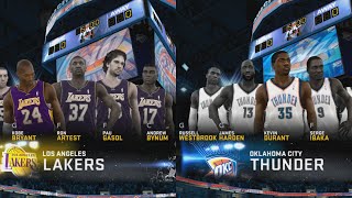 Lakers vs Thunder Game 5 Round 2 NBA 2K11 gameplay