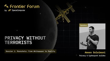 Frontier Forum Keynote: Ameen Soleimani, 0xbow & PrivacyPools