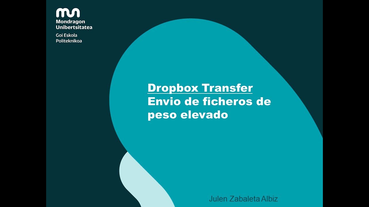 Videotutorial dropbox transfer Gaztelera