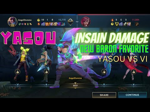 YASOU : MY NEW BARON LANE FAVORITE CHAMP VS VI | WILDRIFT  @AngelDommeX