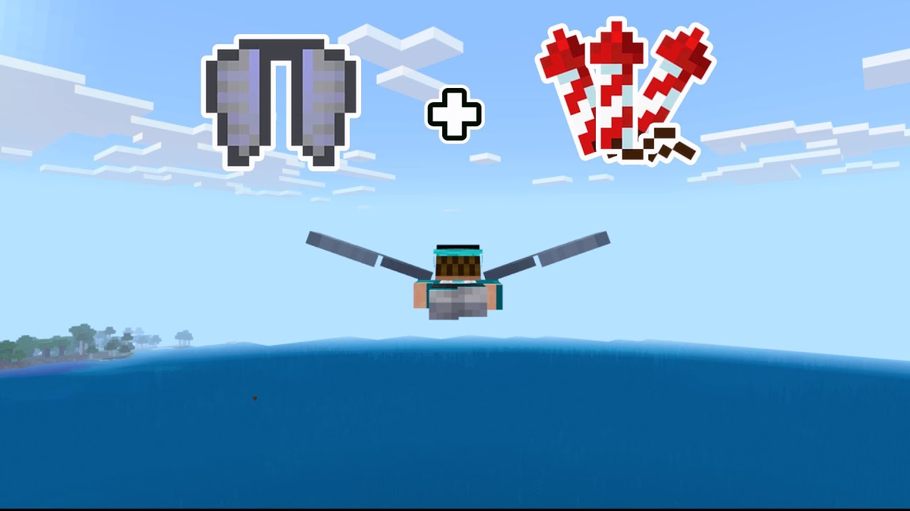 How To Fly With Elytra With Fireworks In Minecraft! - Tutorial