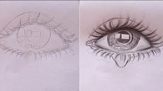 رسم سهل بالرصاص/ تعلم كيف ترسم عين واقعية من الصفر للمبتدئين/ How to draw eye