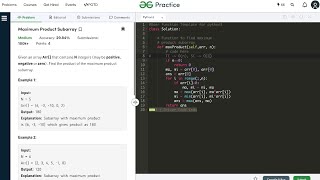 Question-10 Maximum Product Subarray | (Google coding interview question)