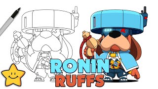 How To Draw Ronin Ruffs | Brawl Stars | New Brawler Colonel Ruffs Skin